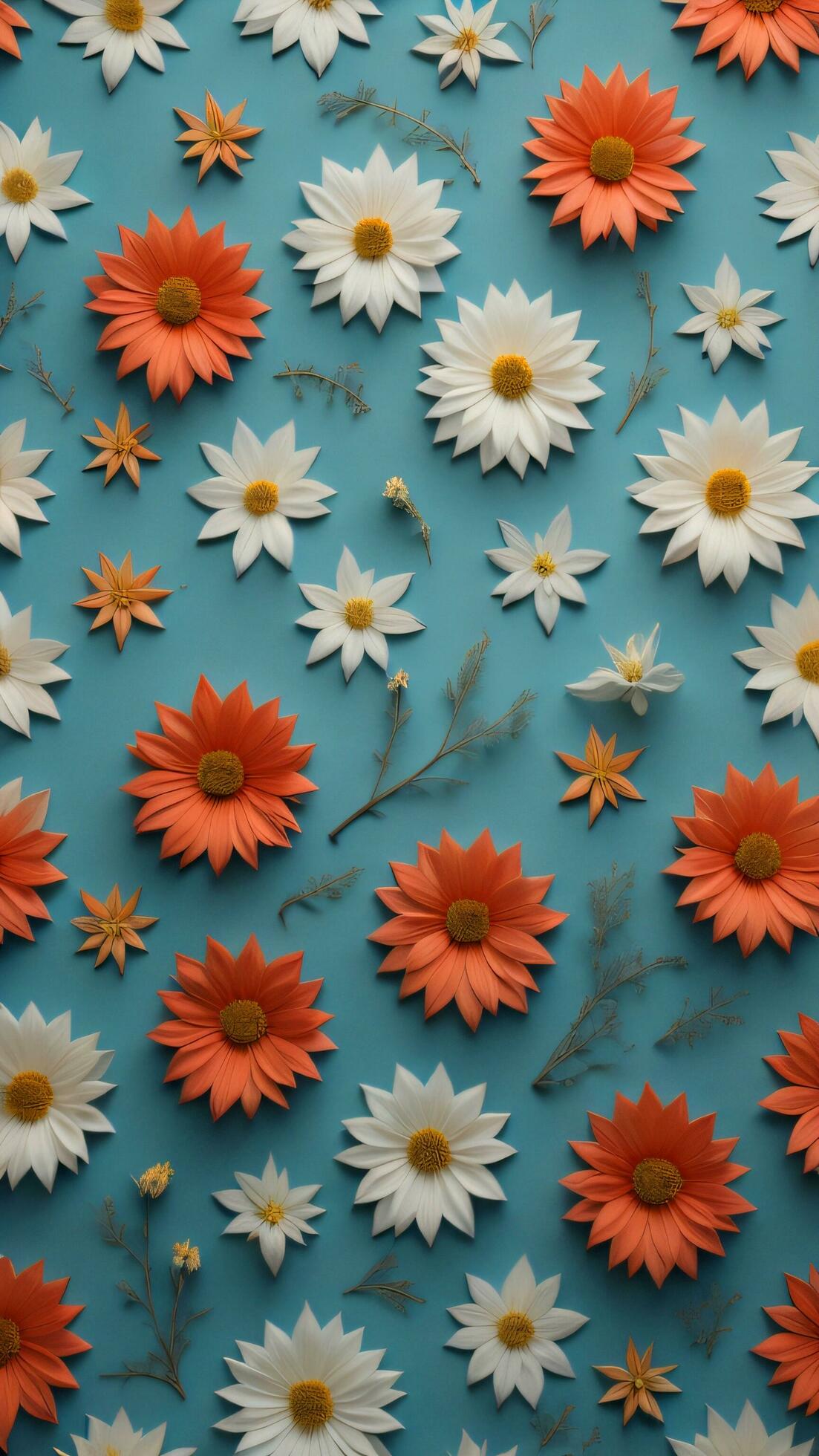 colourfull flower background.generative ai Stock Free