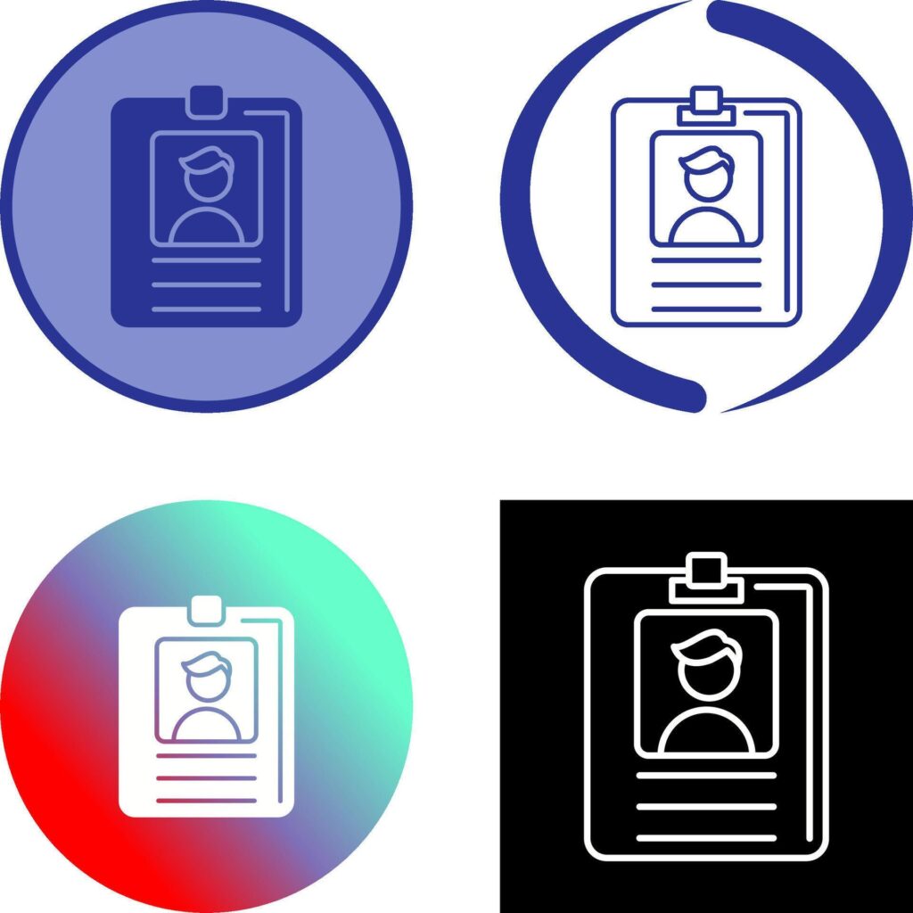 Id Card Icon Design Stock Free