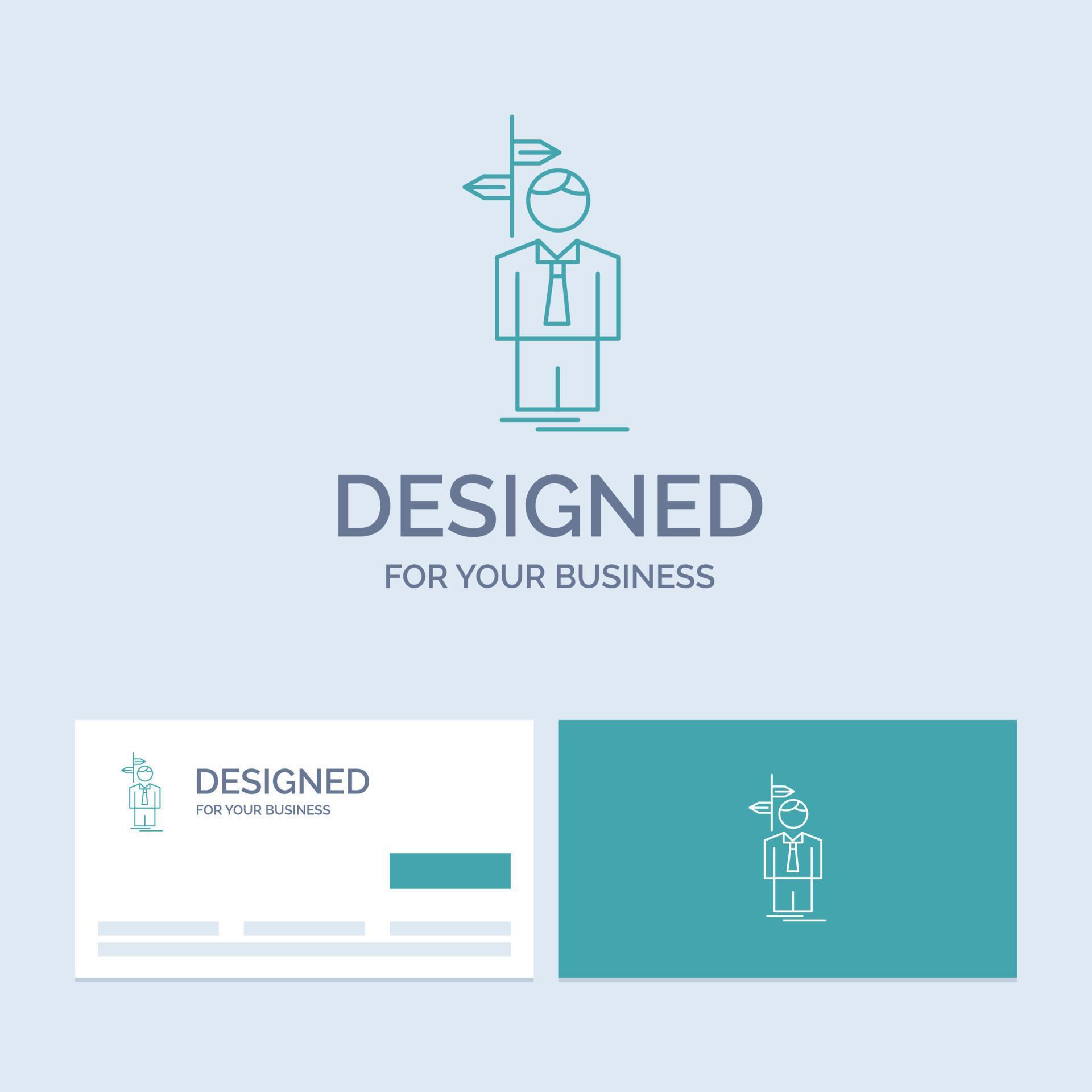 Arrow. choice. choose. decision. direction Business Logo Line Icon Symbol for your business. Turquoise Business Cards with Brand logo template Stock Free