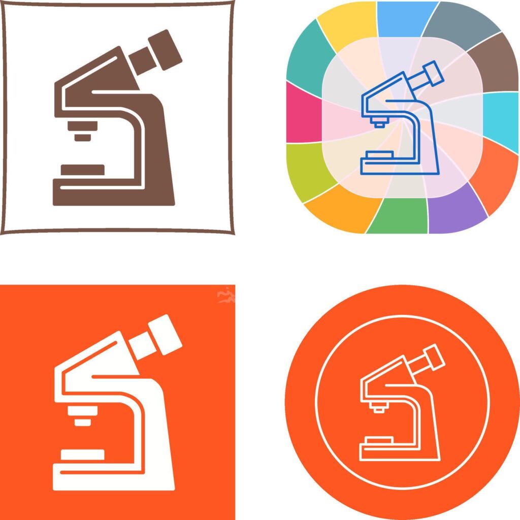 Microscope Icon Design Stock Free