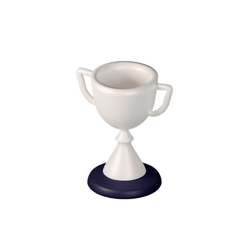 Trophy, prize, cup 3D illustration