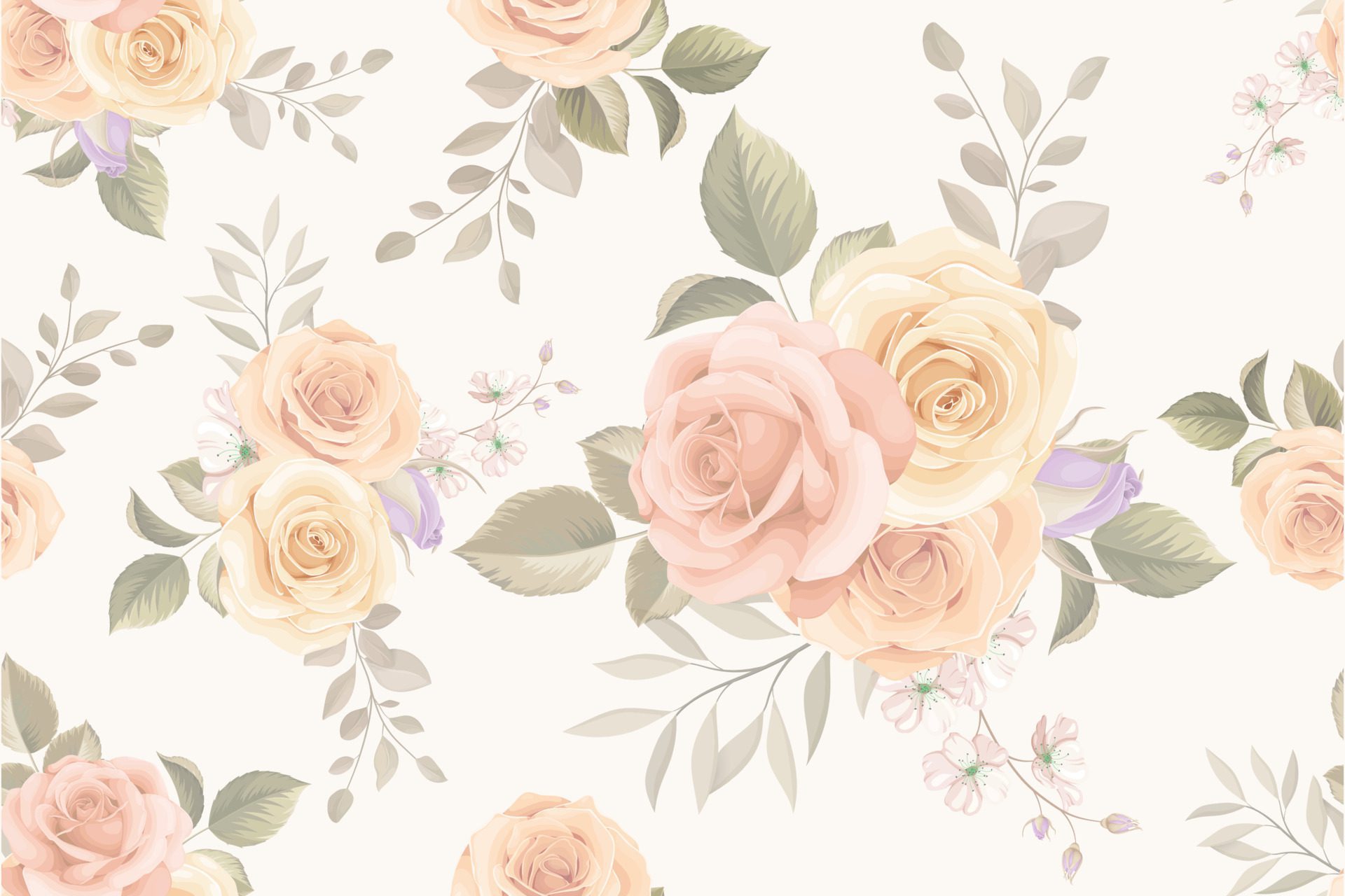 Seamless colorful floral pattern background design Free Vector and Free SVG