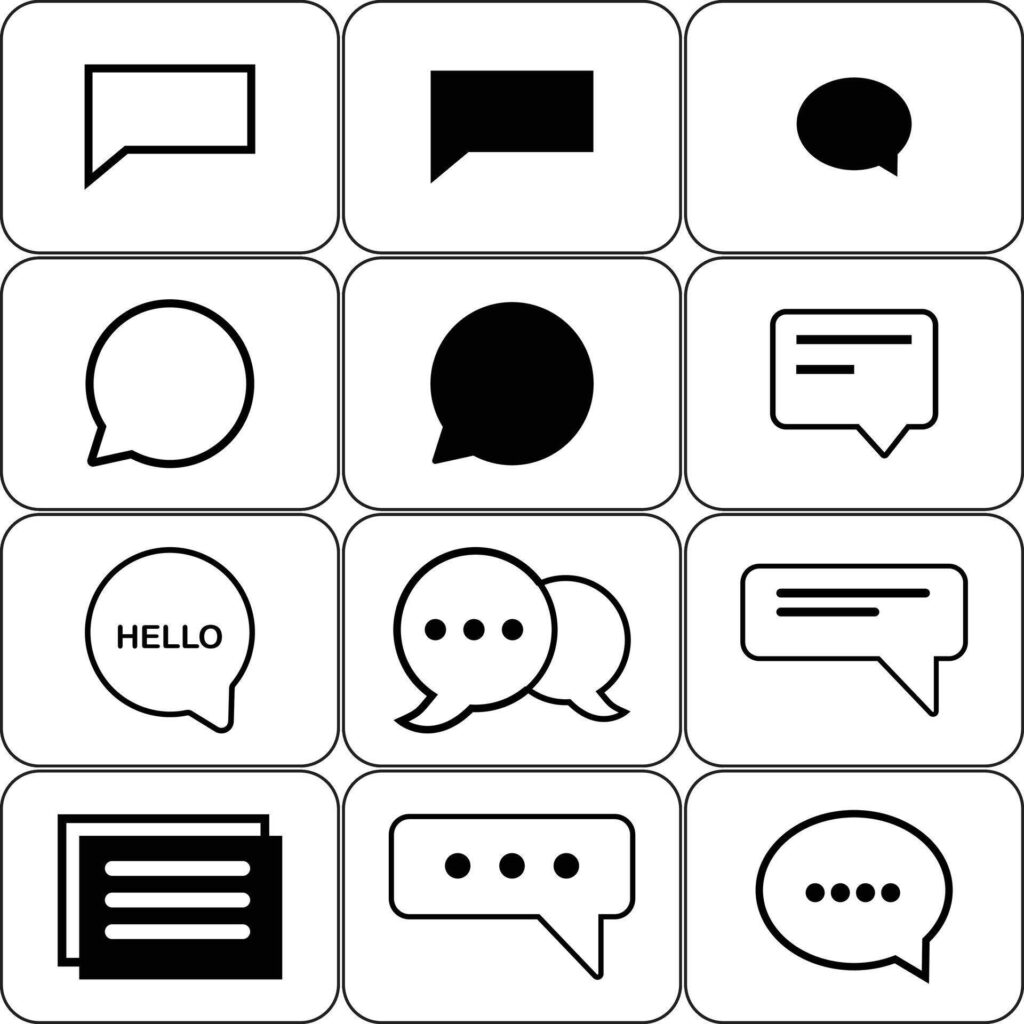 Set of message Icon Stock Free