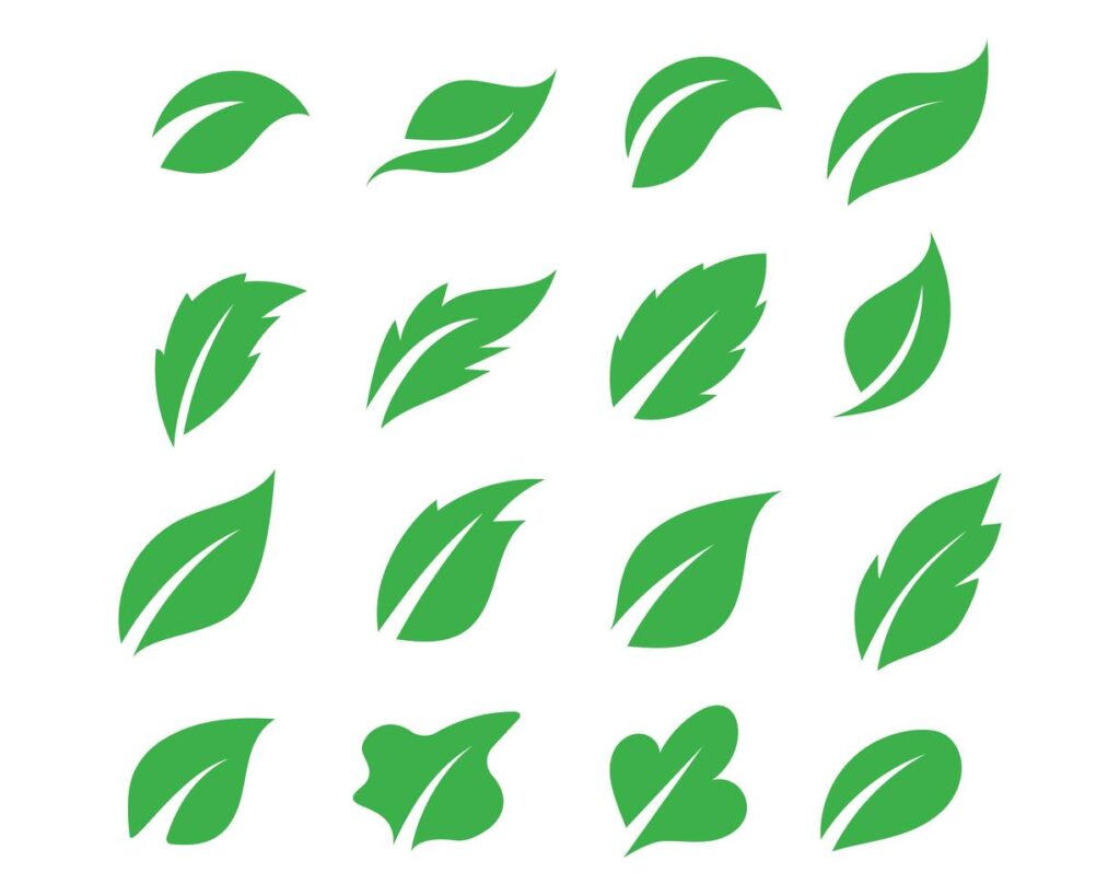 Logos of green Tree leaf ecology Stock Free