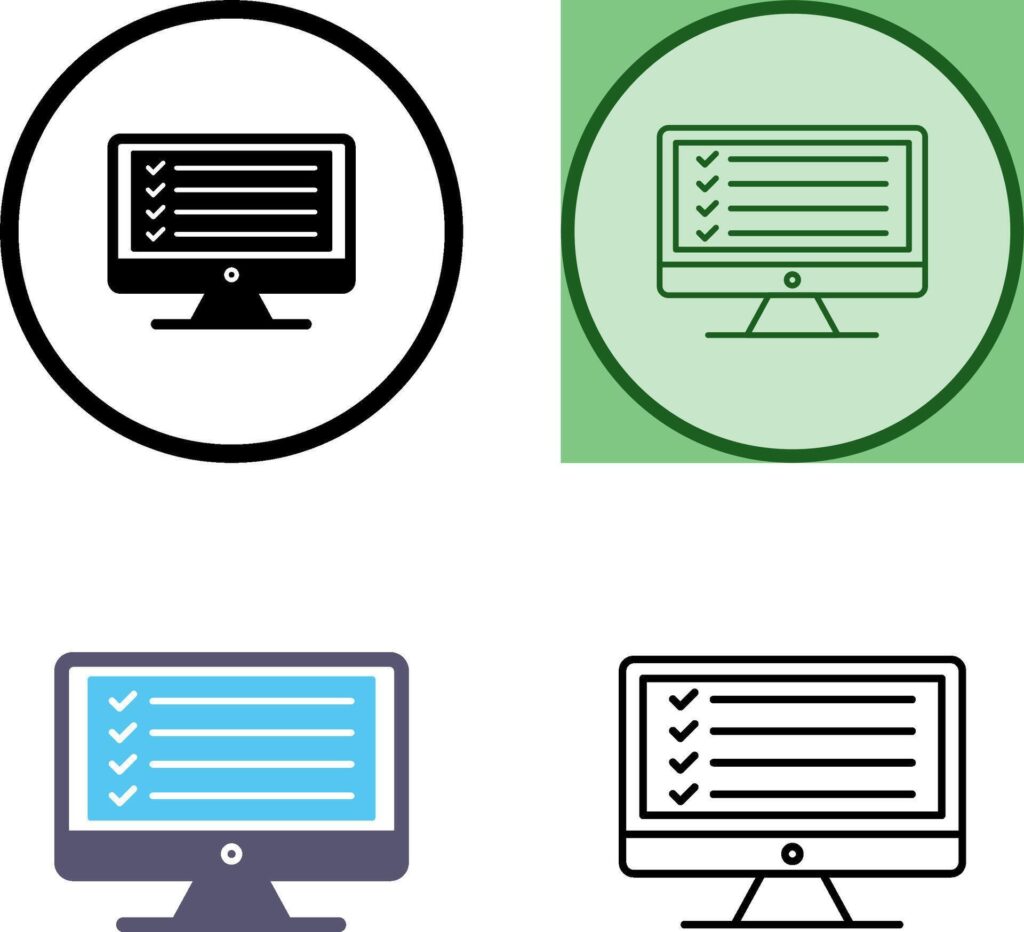 Online Checklist Icon Design Stock Free