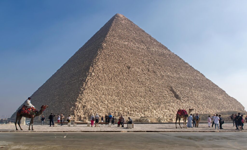 The great pyramid of Khufu, Cheops, in Giza plateau. Historical Egypt pyramids. Stock Free