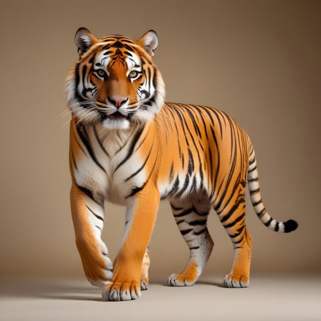 Tiger on plain background Stock Free