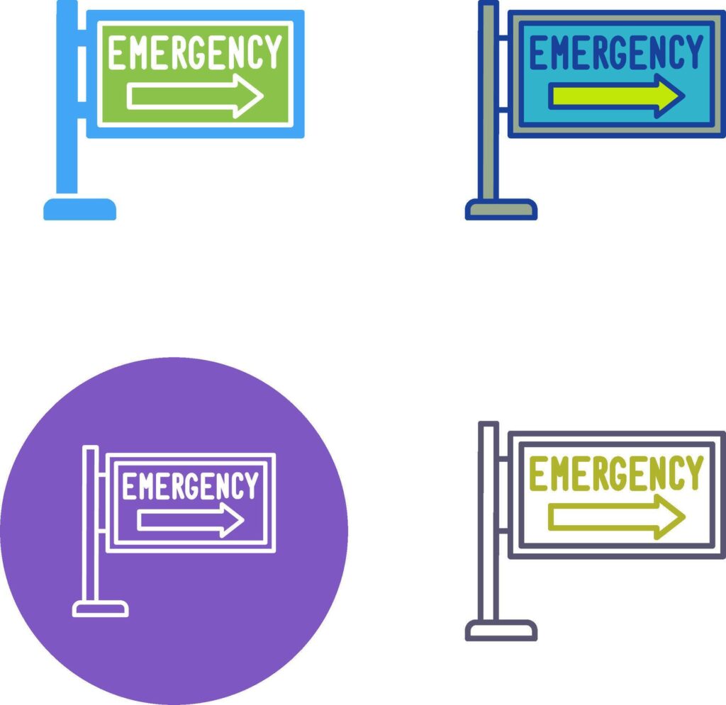 Emergency Sign Icon Design Stock Free