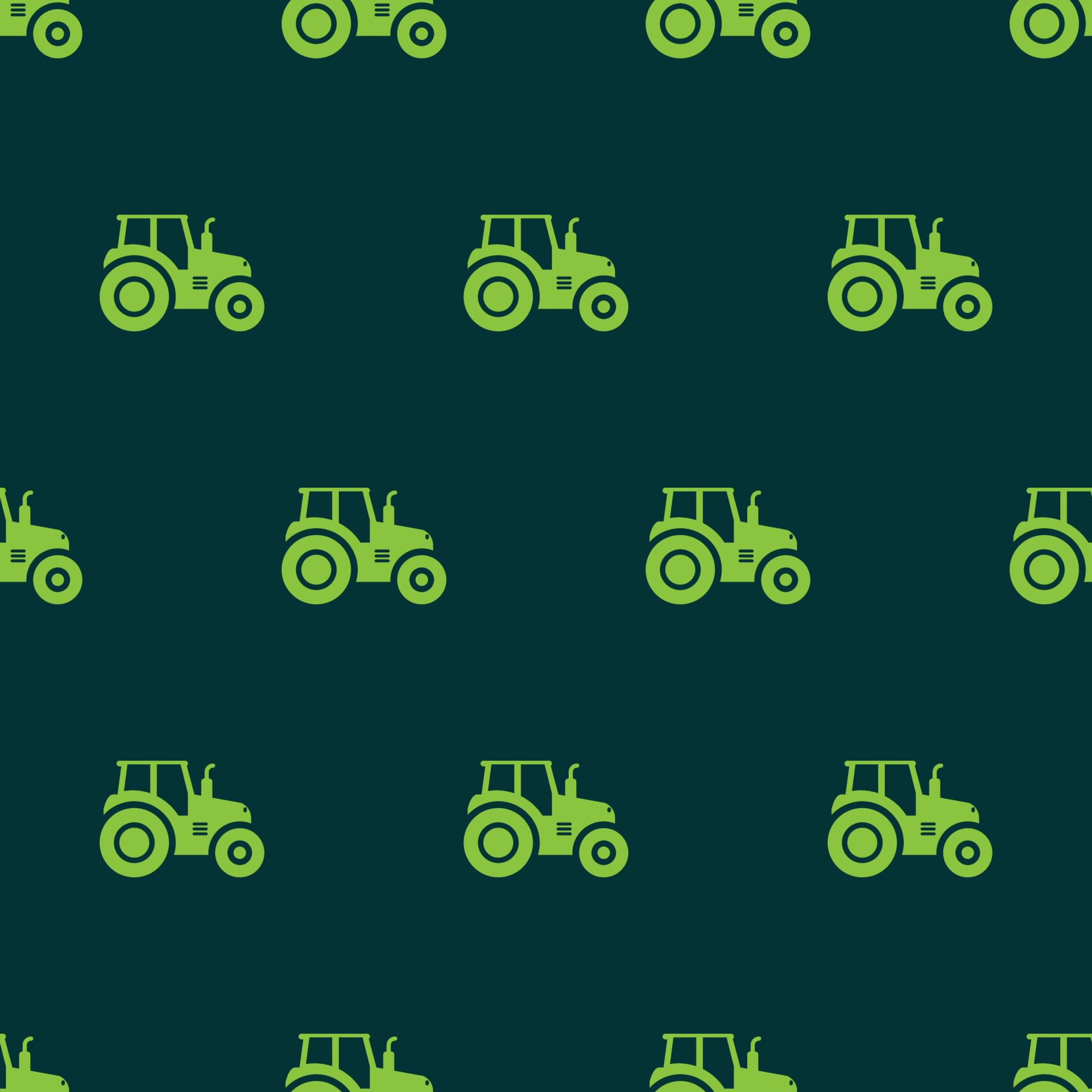 seamless pattern tractor farm transport icon with green background Free Vector