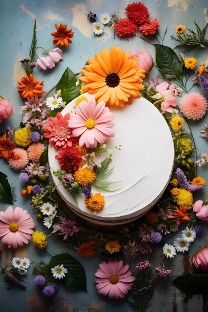 Blooming Delight Spring Cake Banner Beauty Free Photo