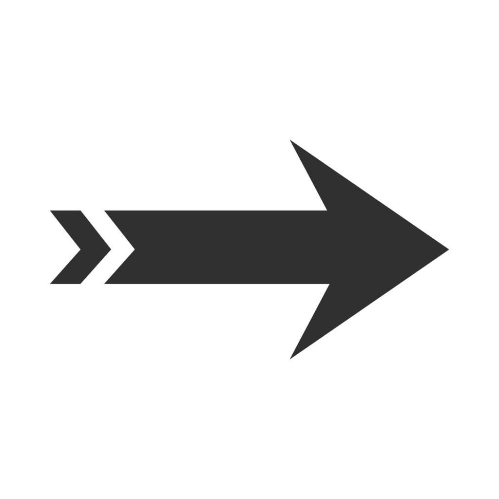 arrow direction related icon right pointed orientation silhouette style Stock Free