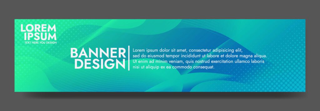 Abstract Green Fluid Wave Banner Template Free Vector