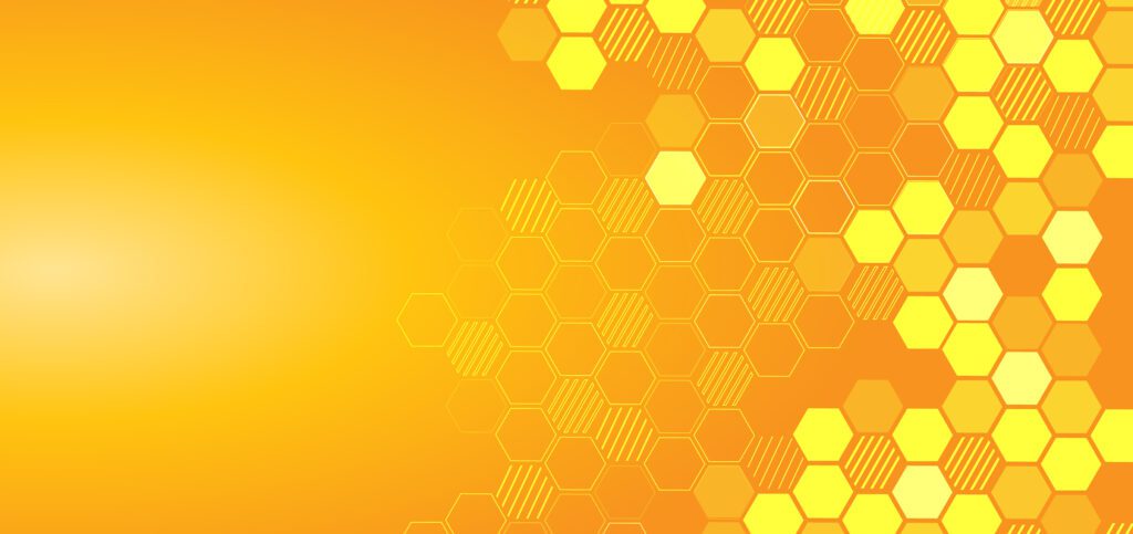 Abstract hexagon lines pattern on yellow background. Free Vector