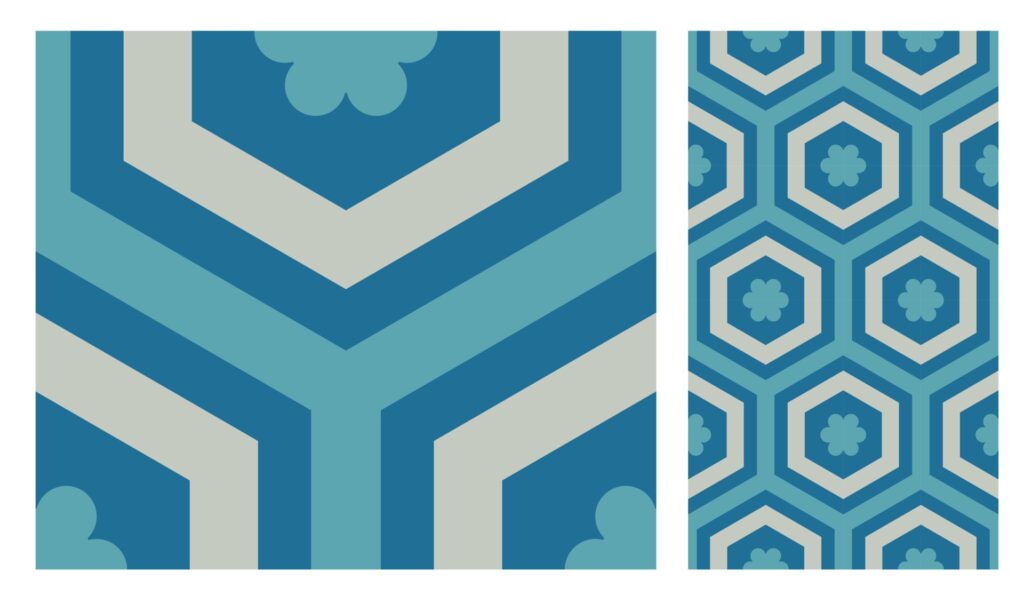 vintage tiles patterns antique seamless design Free Vector