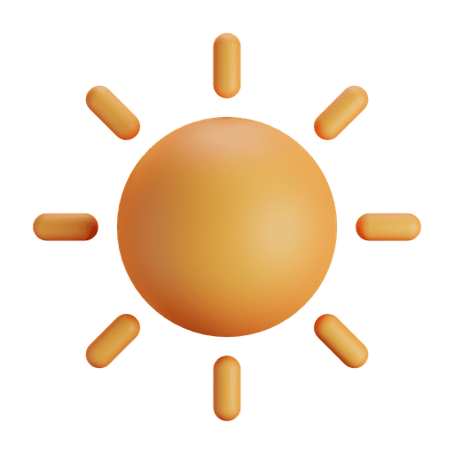 Sunny, summer, forecast 3D illustration