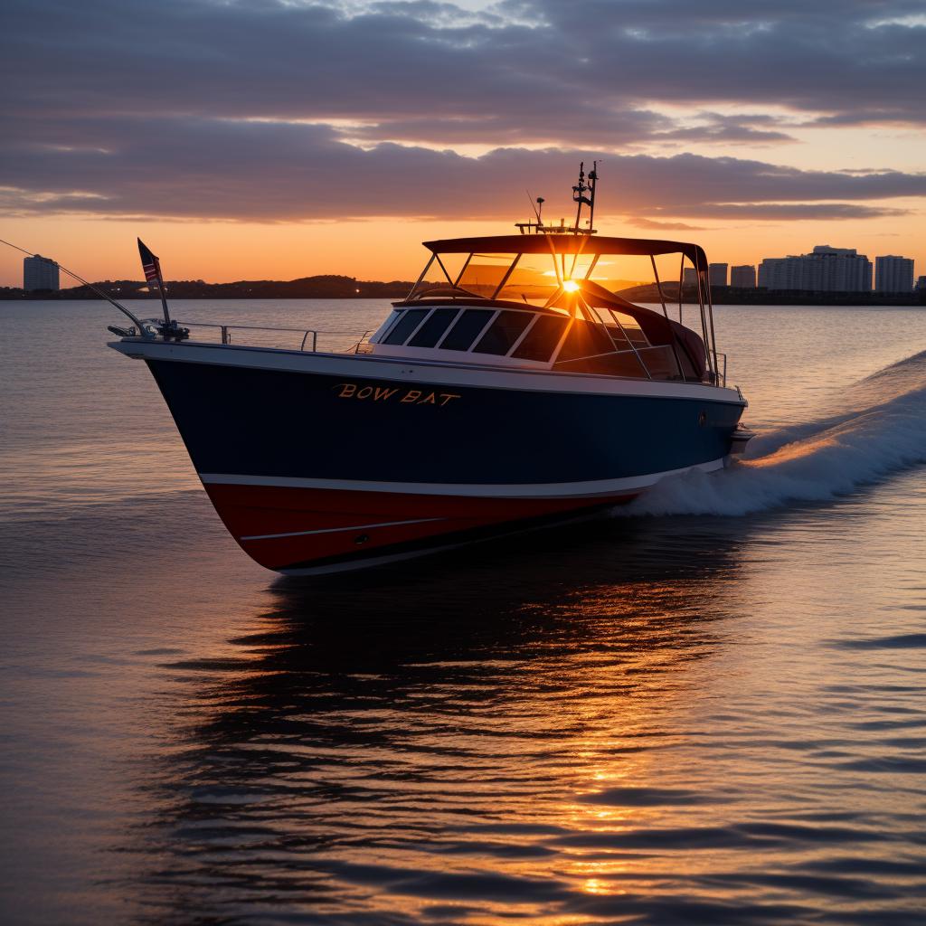 Proa de barco atardecer by @ai_generated