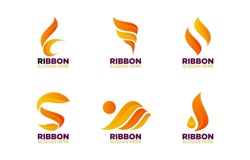 Ribbon Elements Logo Stock Free