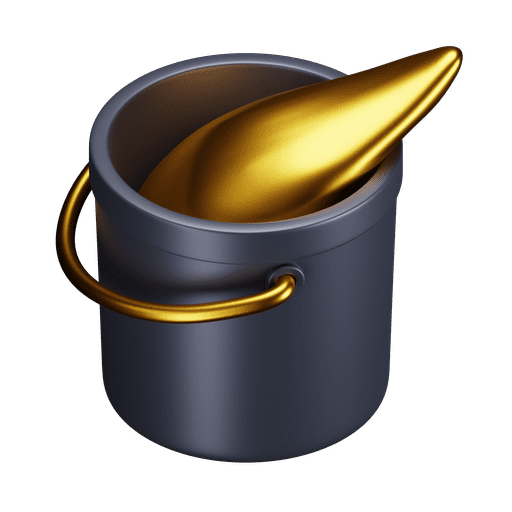 Bucket, iso, premium 3D illustration