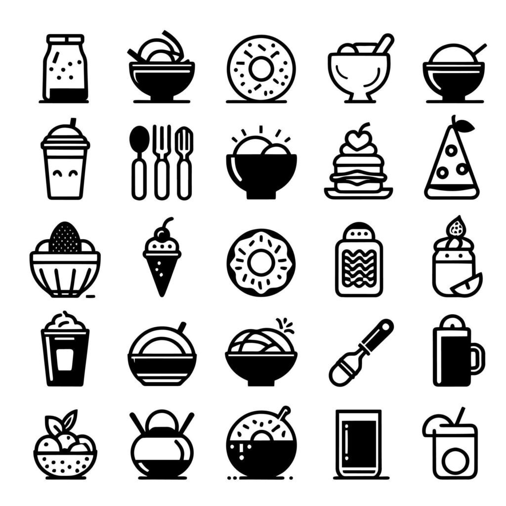 Kitchen Icon Set Stock Free