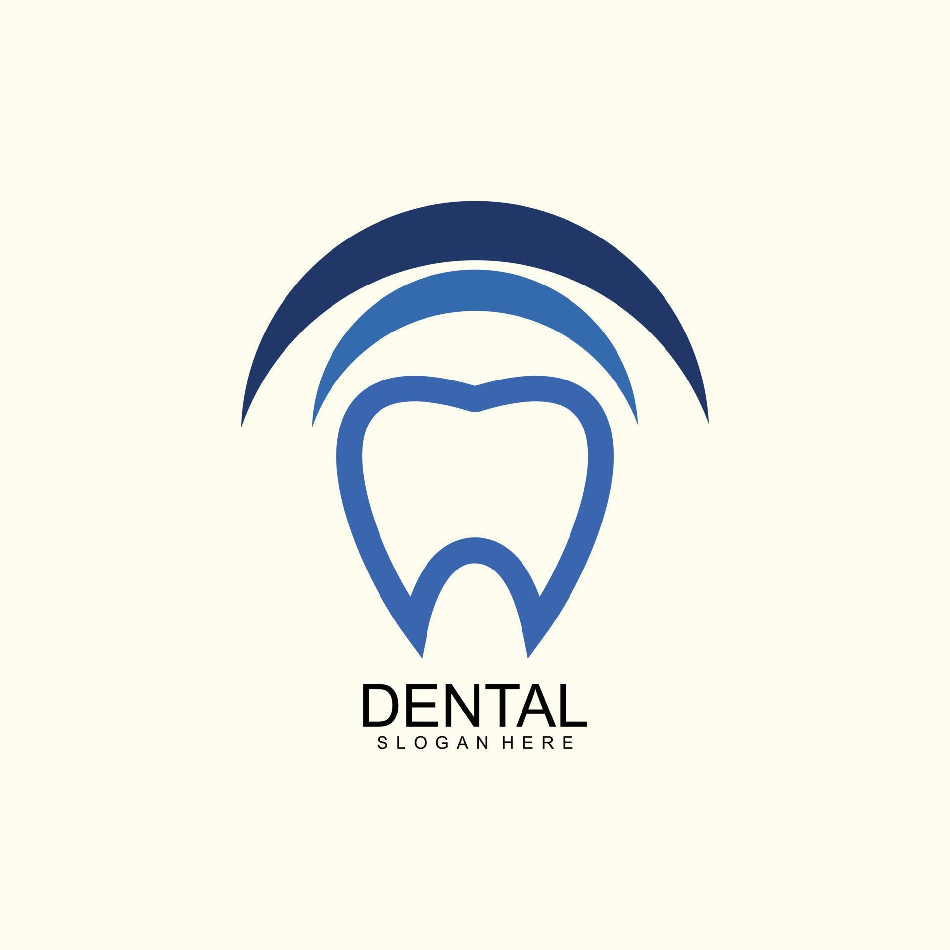 Dental logo design with arrow concept premium vector Stock Free