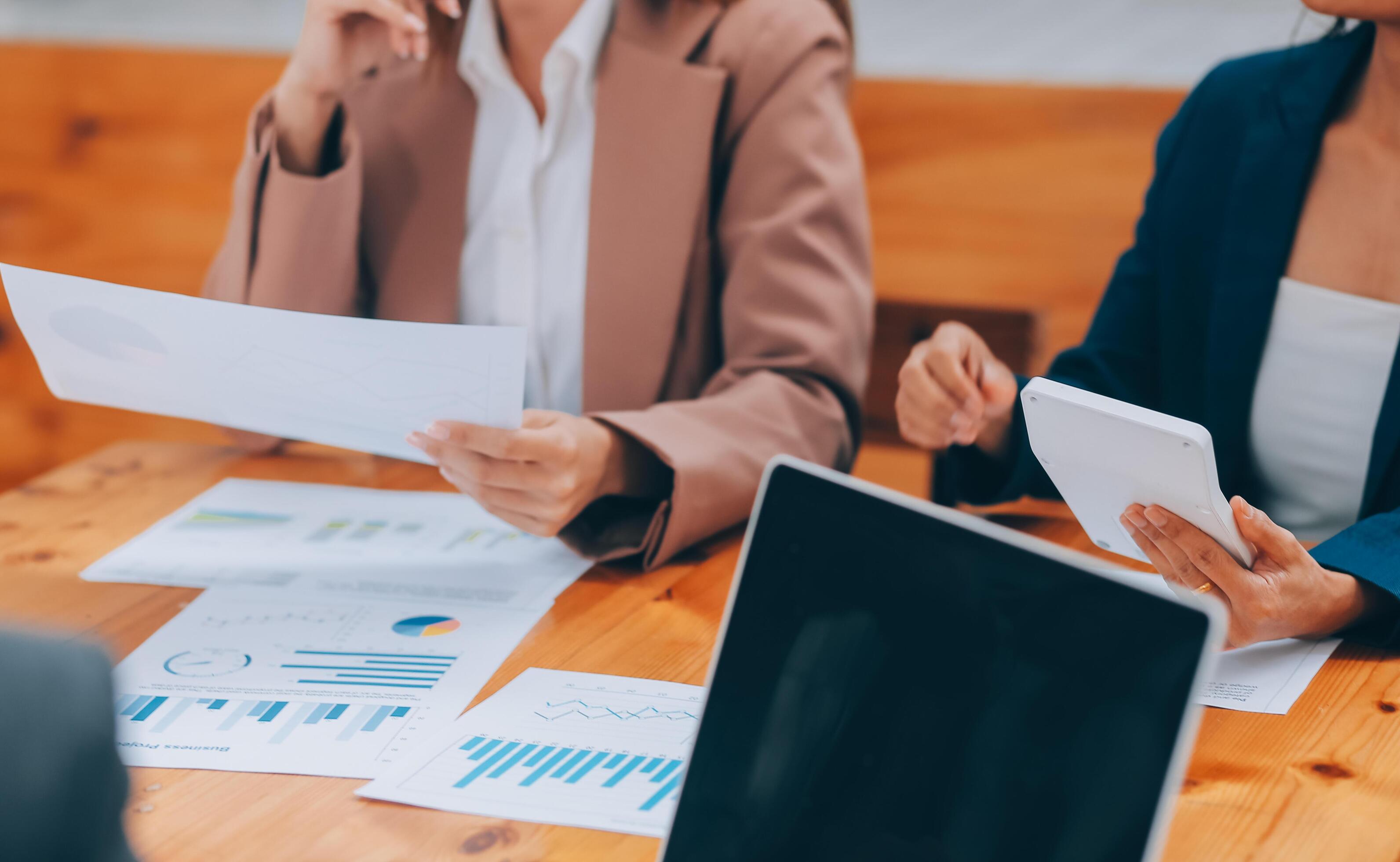 Business people join hand together during their meeting Stock Free