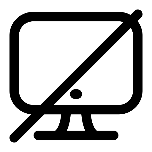 Monitor, disabled icon