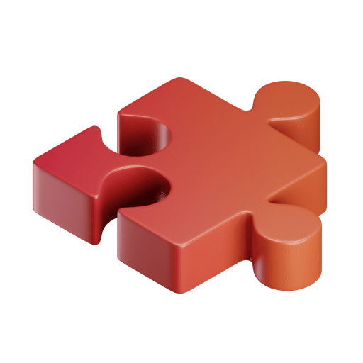 Puzzle, puzzle piece, strategy 3D illustration