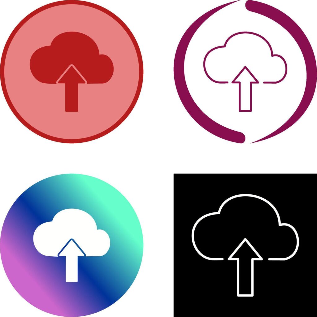 Upload to Cloud Icon Design Stock Free