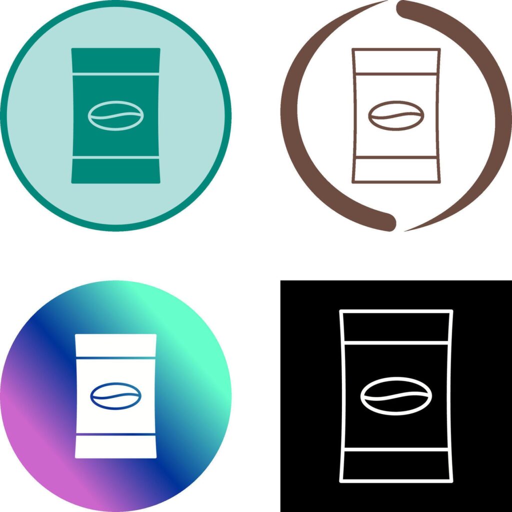 Coffee Packets Icon Design Stock Free