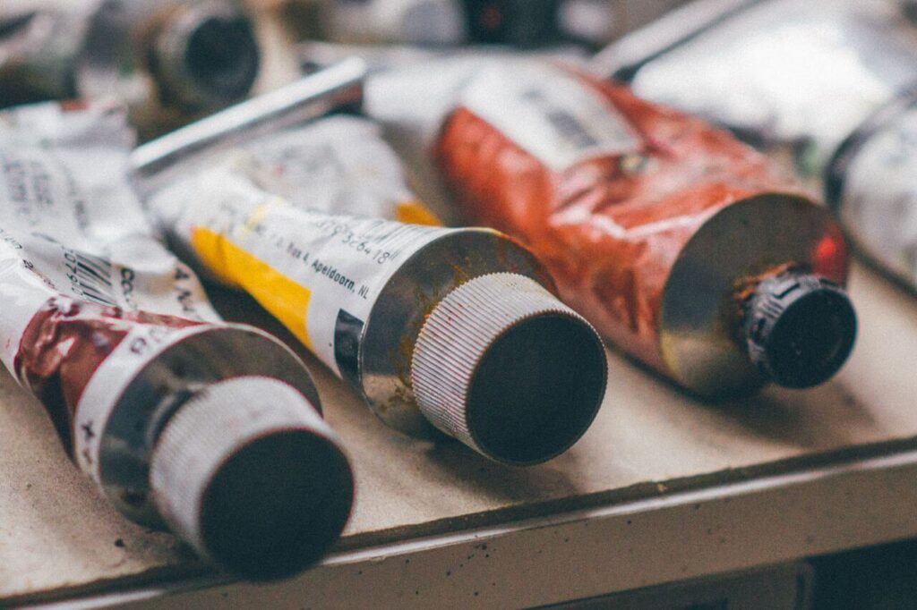 Art Color Paint Tubes Stock Free