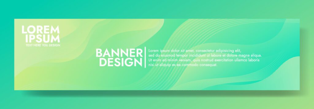 Abstract Green Fluid Wave Banner Template Free Vector