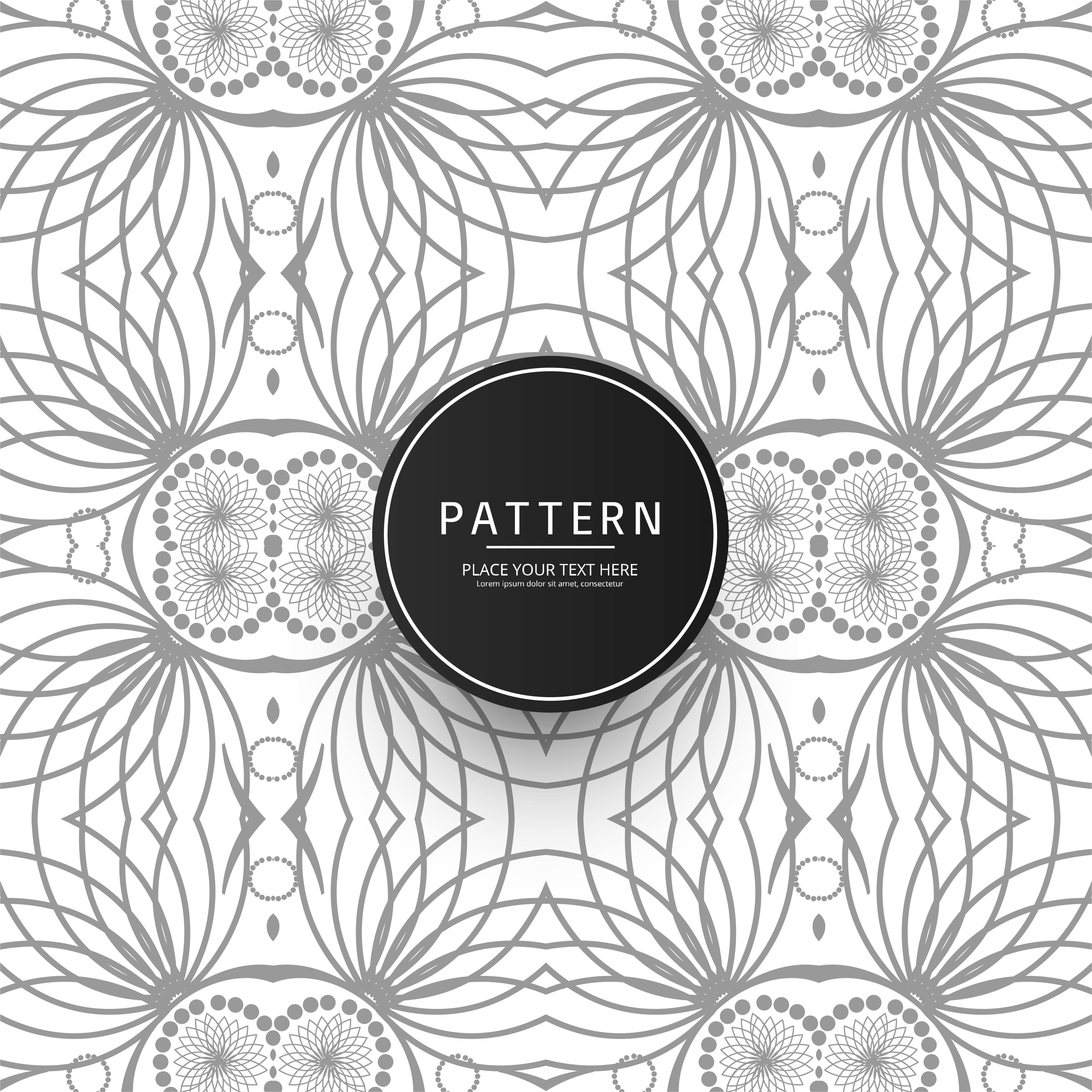 Modern floral pattern background Free Vector