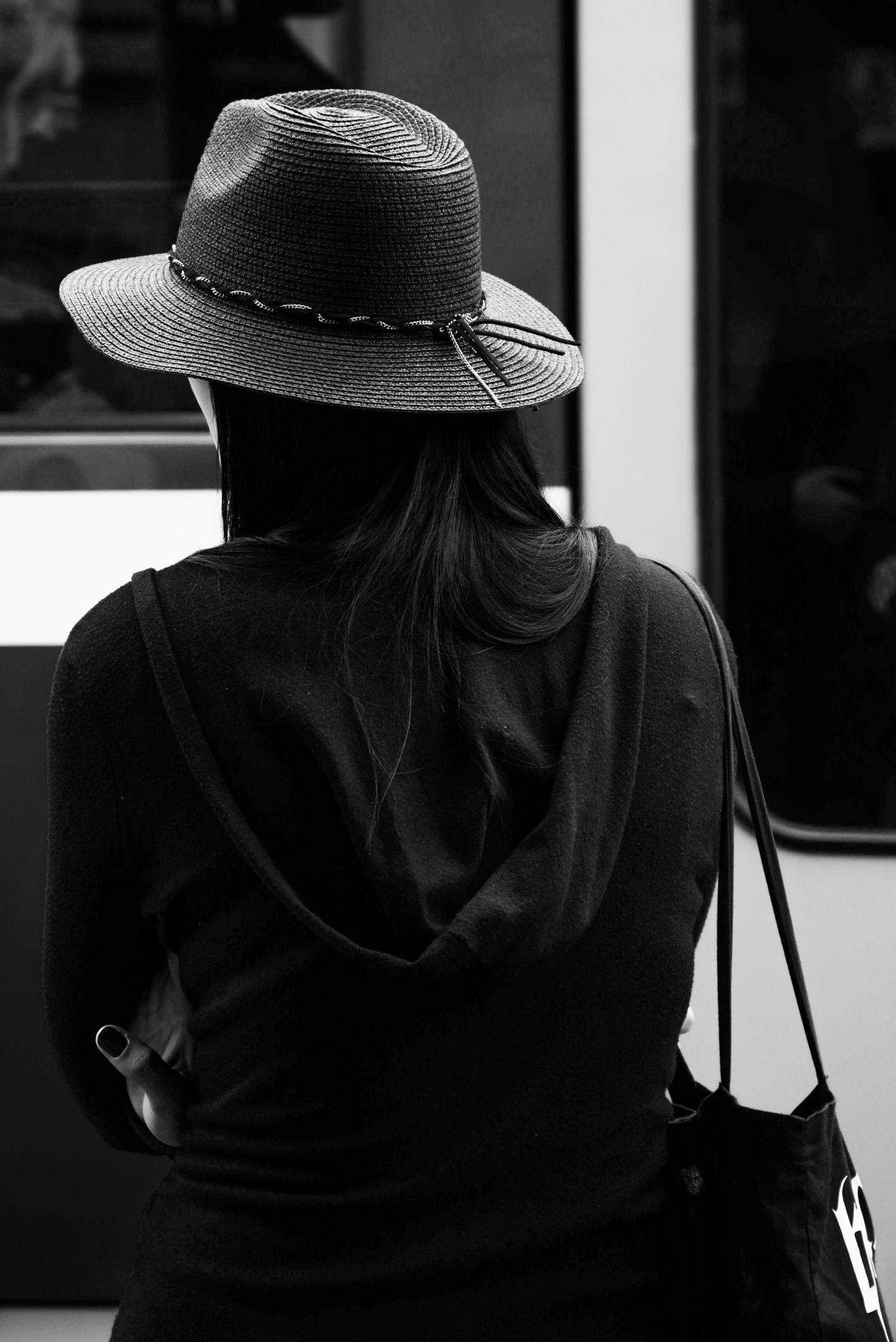 The woman and the hat Stock Free