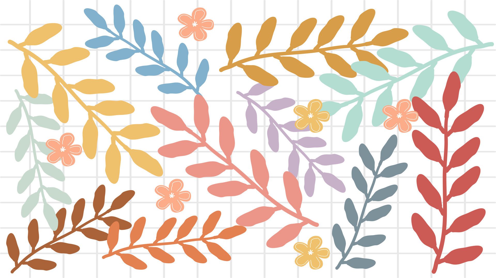 pastel autumn leaves pattern for textile, fabric, wallpaper, background Free Vector