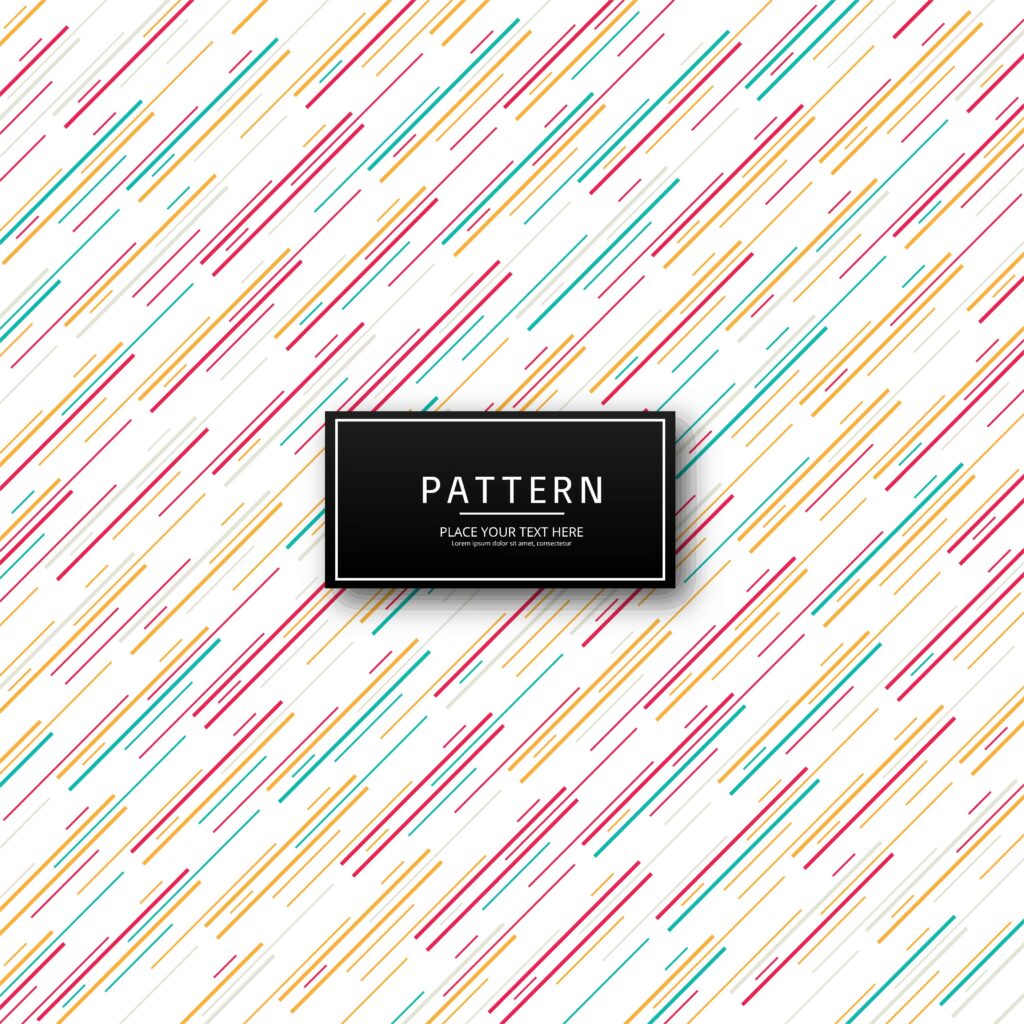 Abstract colorful geometric lines pattern background Free Vector