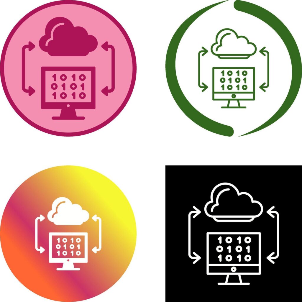 Cloud Coding Icon Design Stock Free