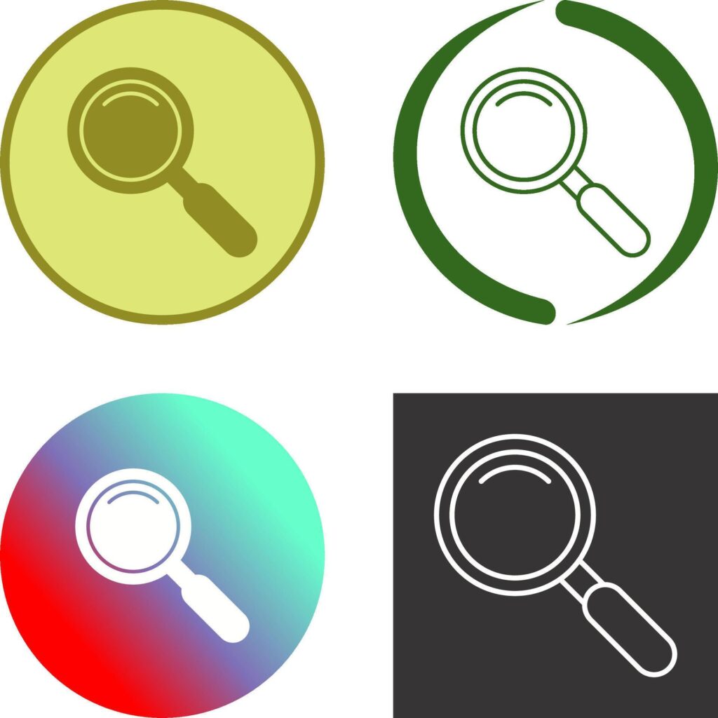 Magnifiying Glass Icon Design Stock Free