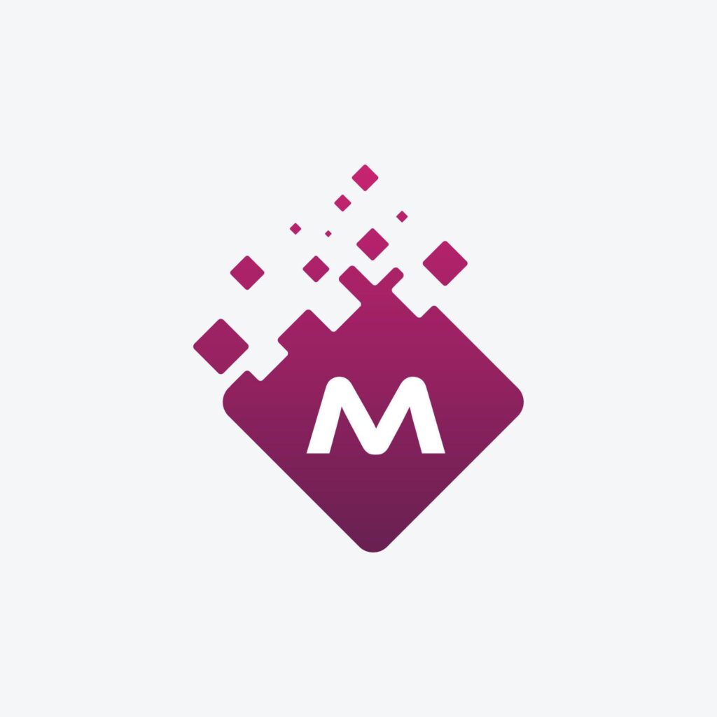 Letter M Logo. M Vector Letter Design with square. Stock Free and Free SVG