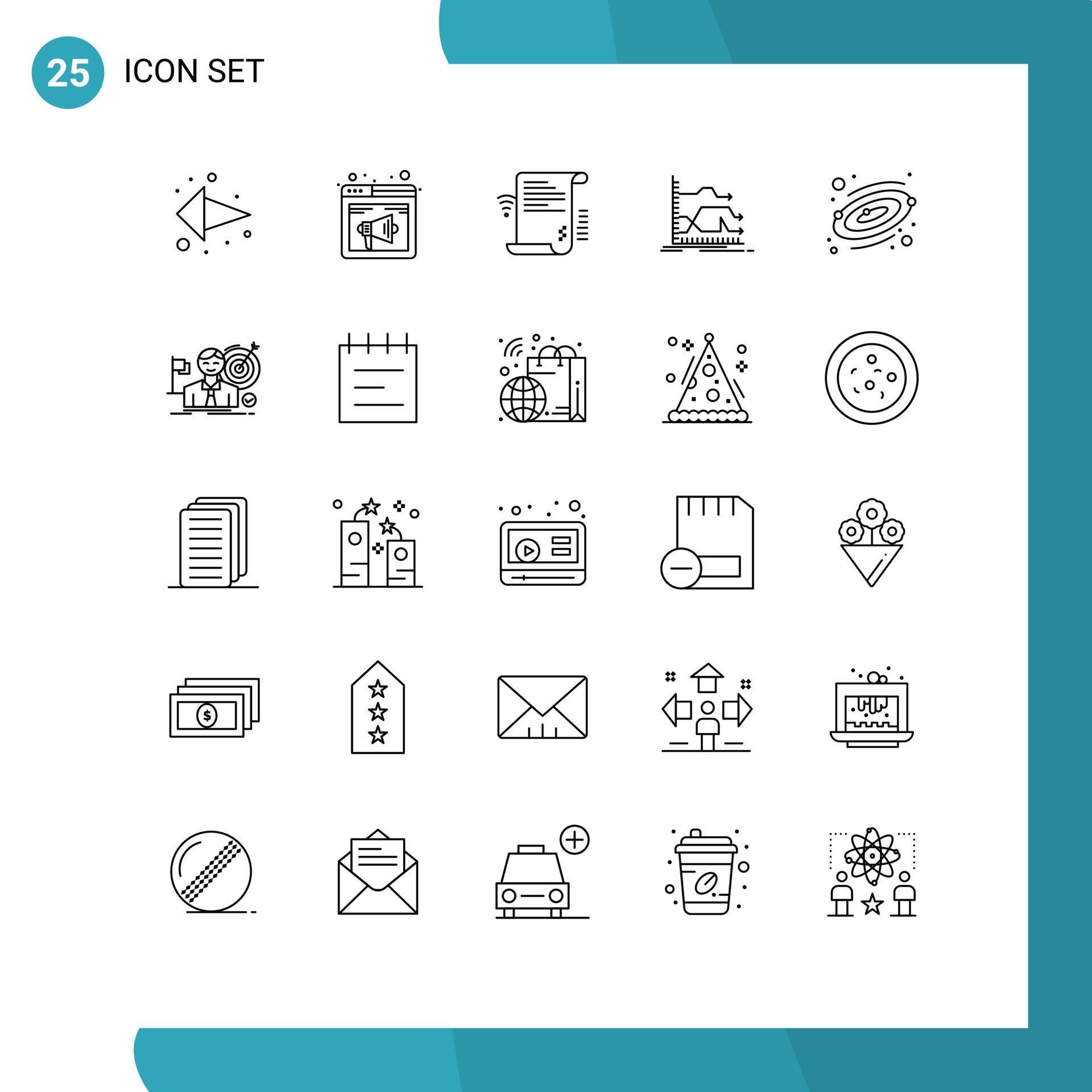 25 Creative Icons Modern Signs and Symbols of market forward webpage arrows wifi Editable Vector Design Elements Stock Free