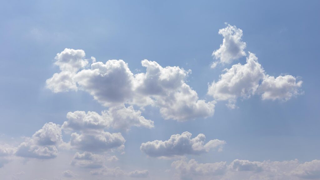 Blue sky background with clouds’ natural background. Stock Free