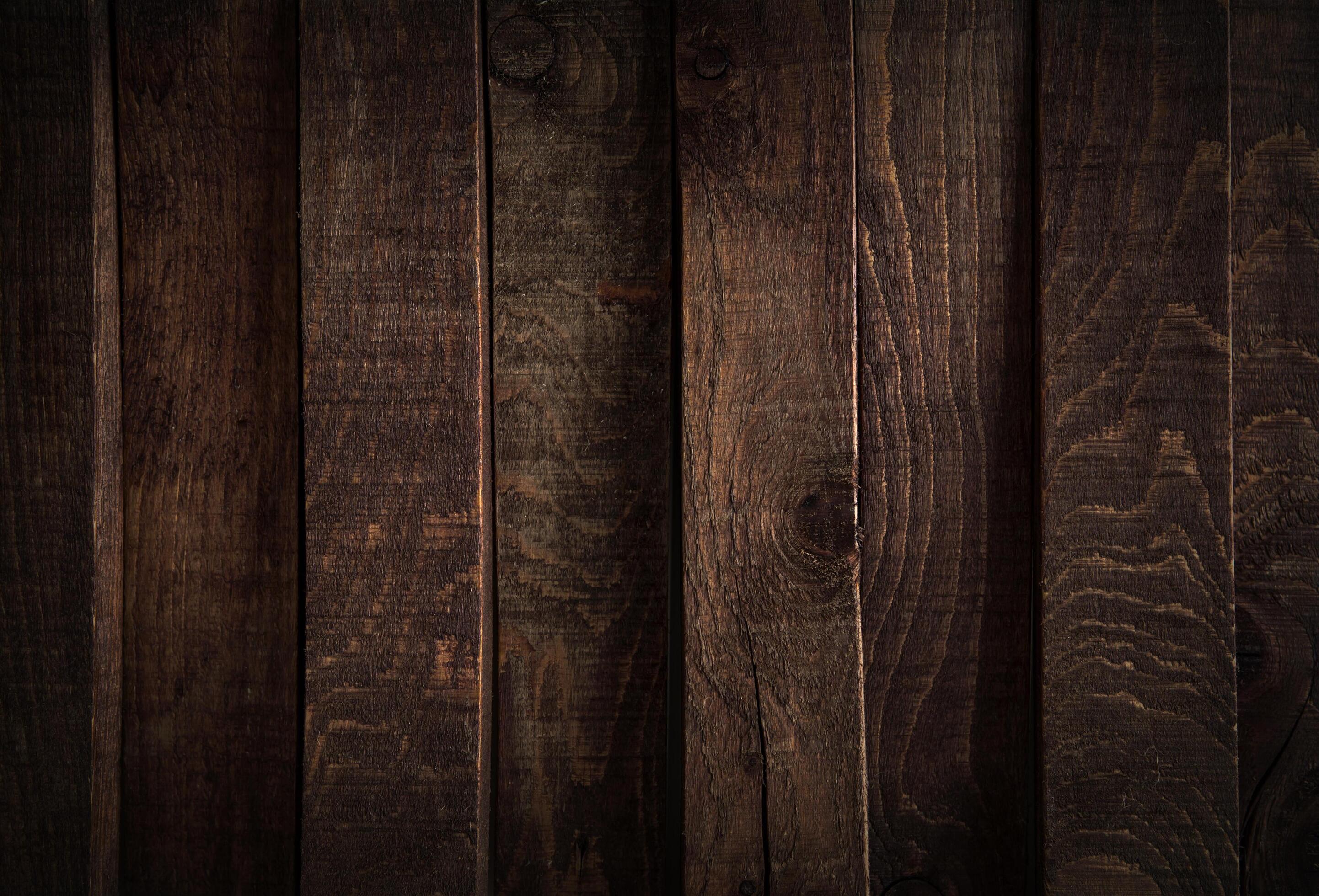 Dark wood texture. Background dark wooden panels. Stock Free