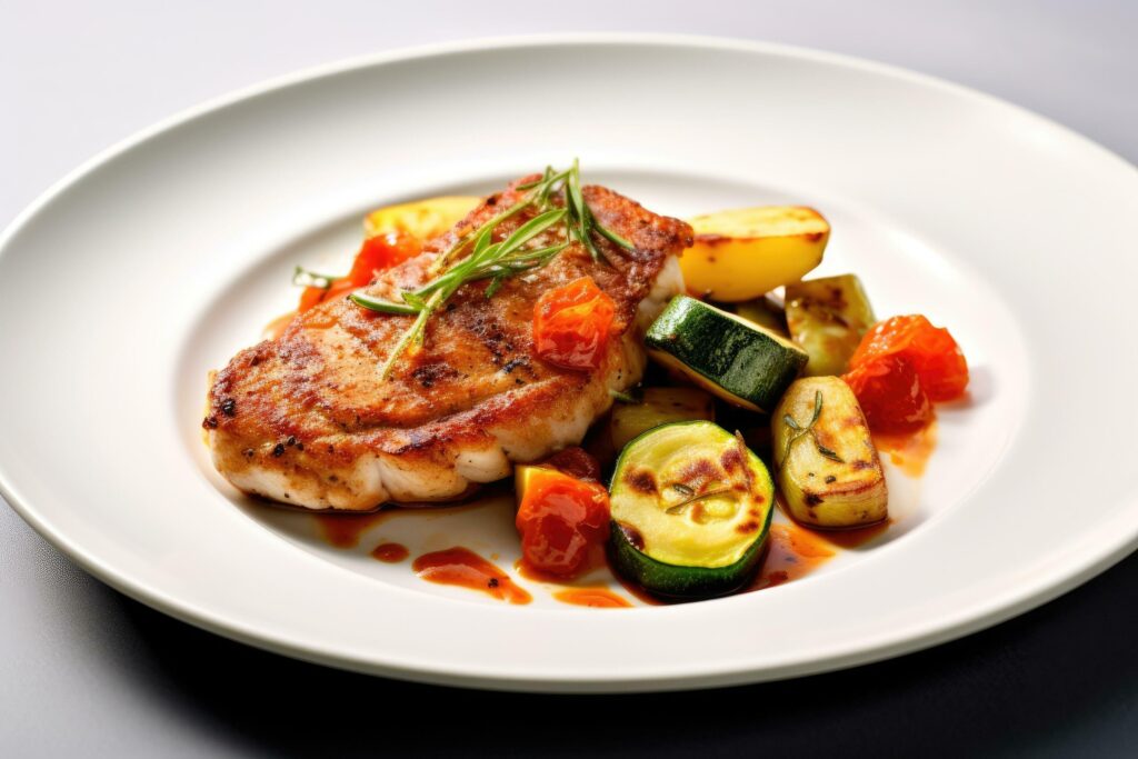 chicken steak Food Photography AI Generated Stock Free