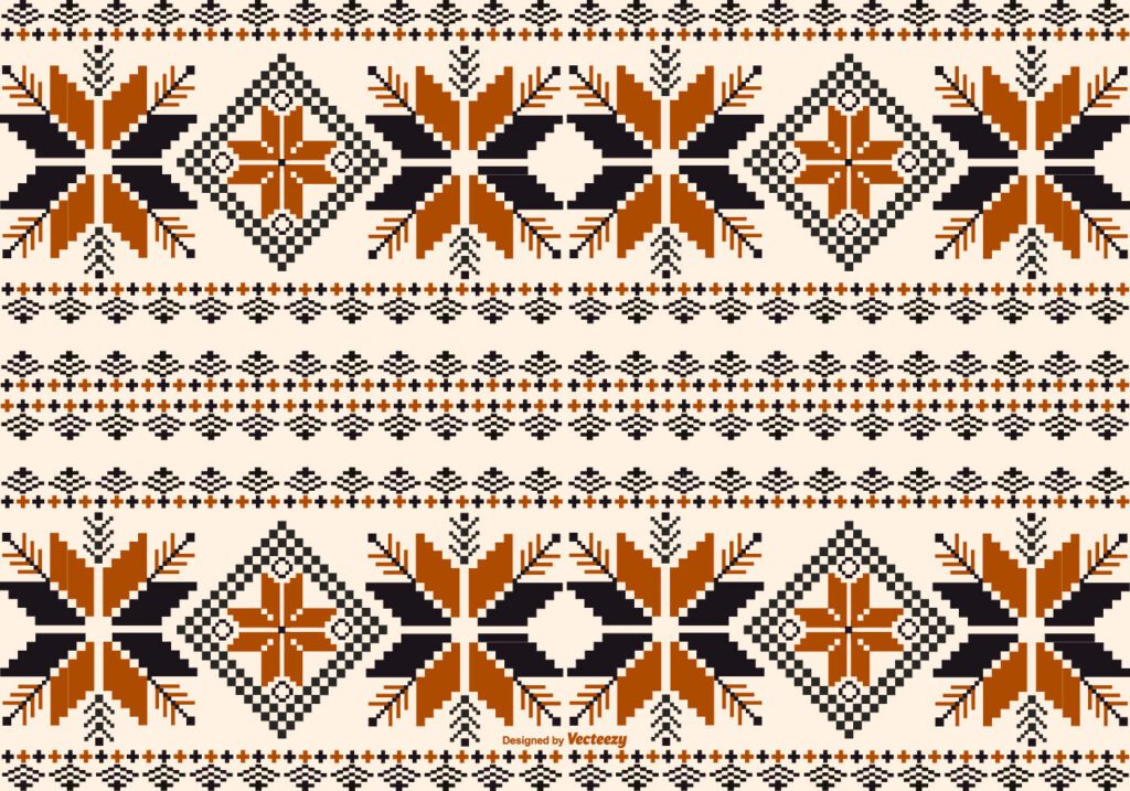 DayakBorneo Style Pattern Background Free Vector and Free SVG