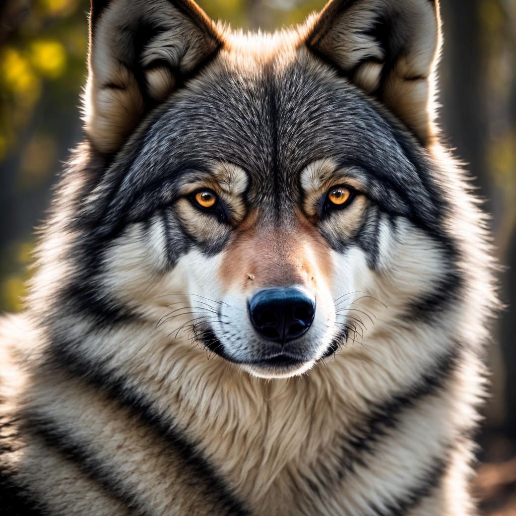 Breathtaking wolf portrait, intense by @ai_generated