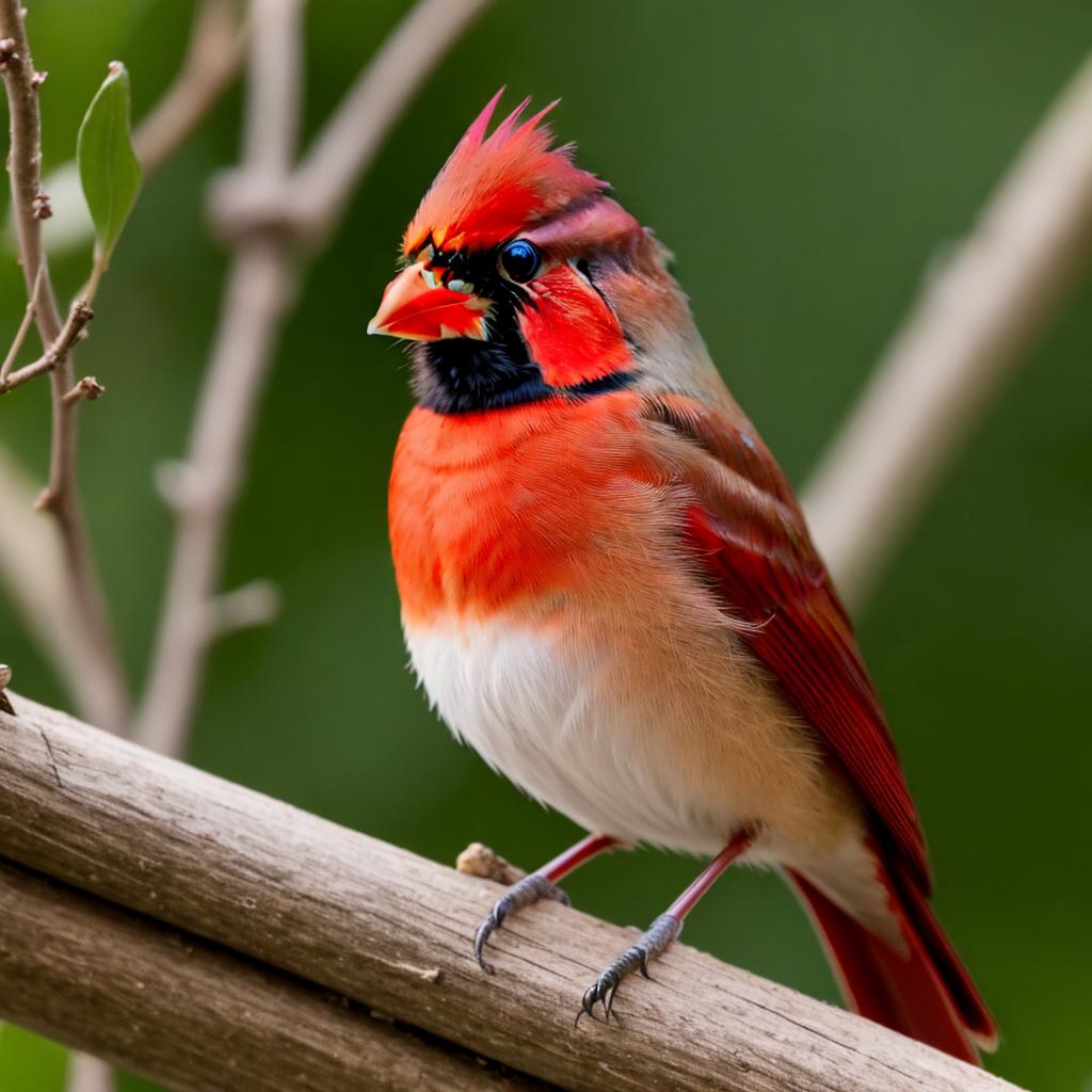 A dainty cardinal with by @ai_generated