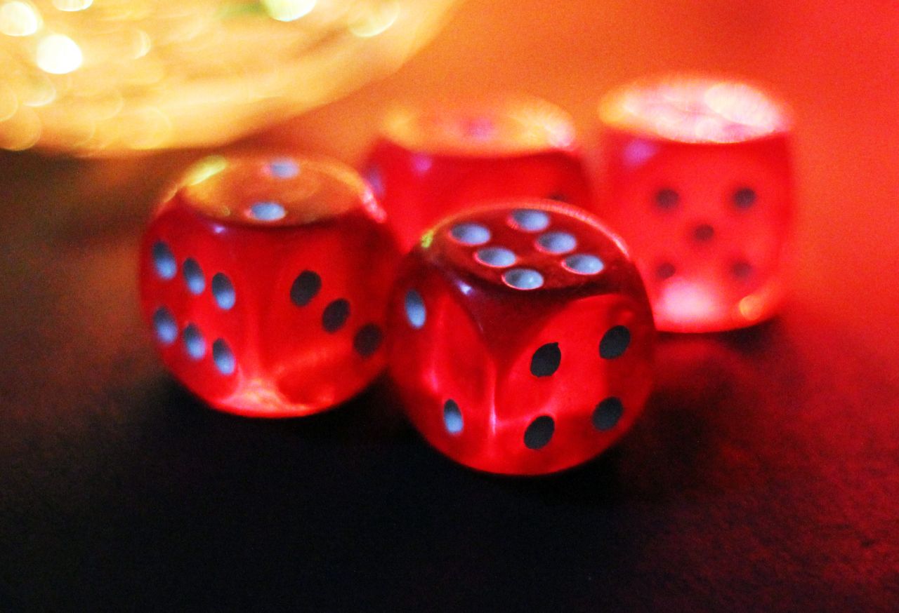 Dice Red Colored Stock Free