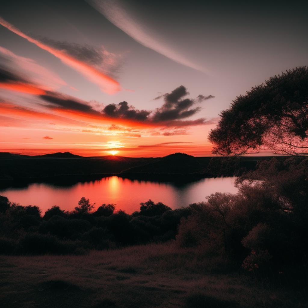 Stunning sunset landscapes, where by @ai_generated