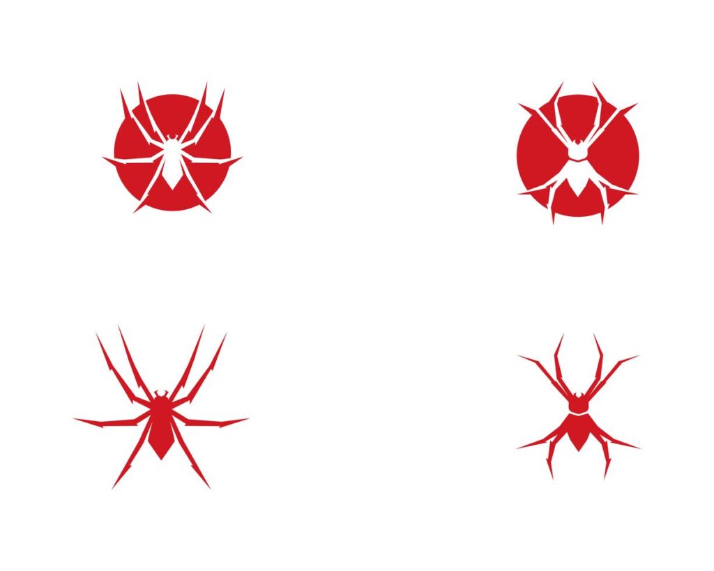 Spider logo vector illustrations Stock Free