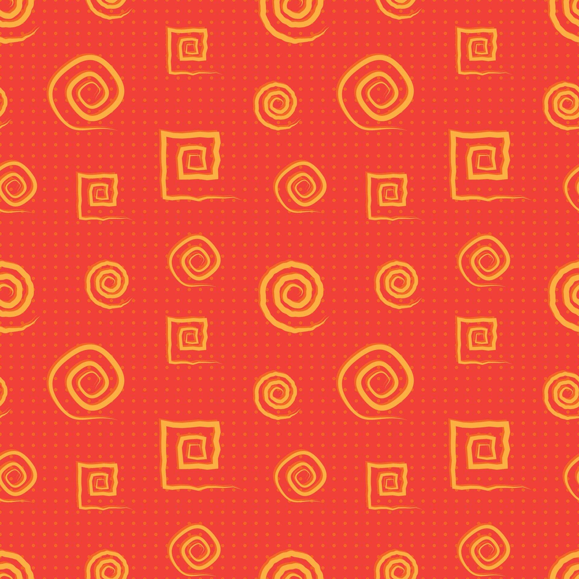 abstract seamless pattern colorful square spiral line style, red color, decorative repeat background vector graphic design Free Vector