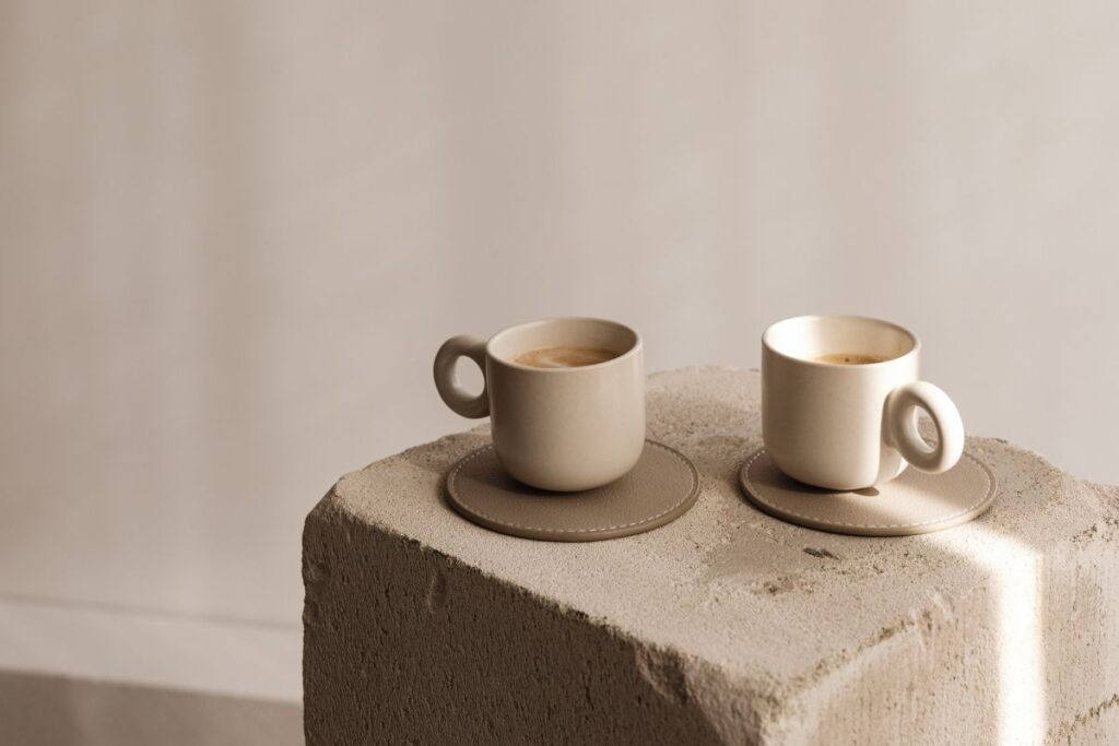 Small cups of coffee – neutral aesthetics Stock Free